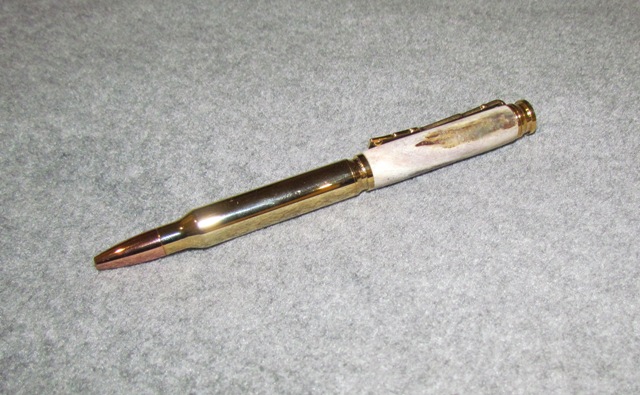 Bullet Pen with Deer Antler